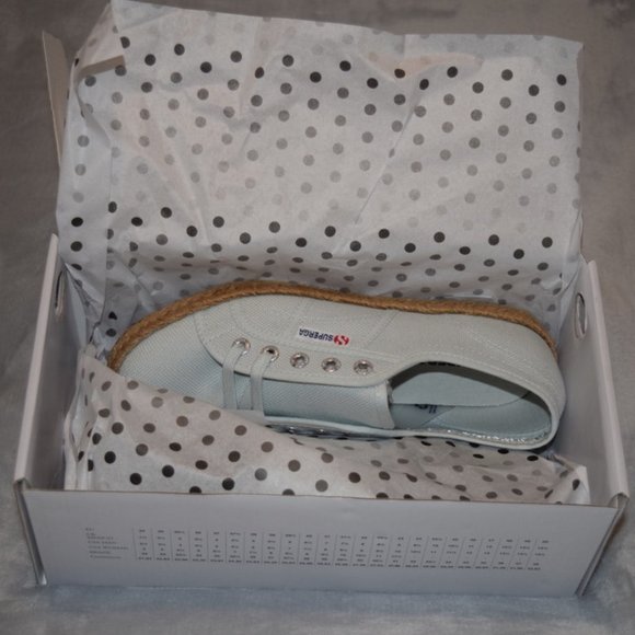 Superga Light Azure Espadrille Sneaker New in Box - Picture 3 of 10